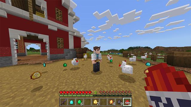 Screenshot of the Minecraft Bedrock Marketplace product Custom Eggs created by RareLoot.
