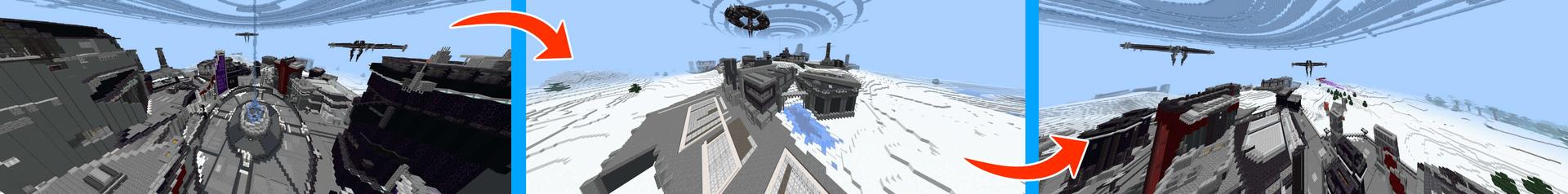 Panorama of the Minecraft Bedrock Marketplace product Cyber Base created by RareLoot.