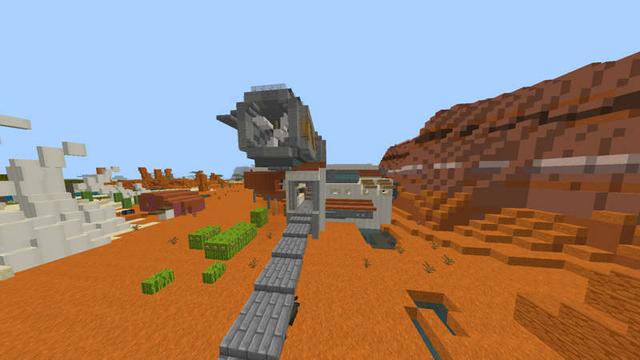 Screenshot of the Minecraft Bedrock Marketplace product Cyber Outpost created by RareLoot.
