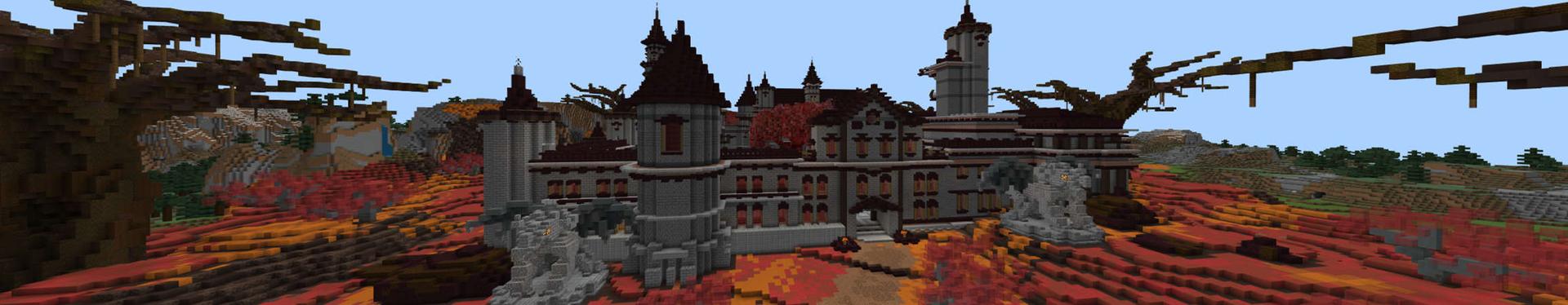 Panorama of the Minecraft Bedrock Marketplace product Demon Castle created by RareLoot.