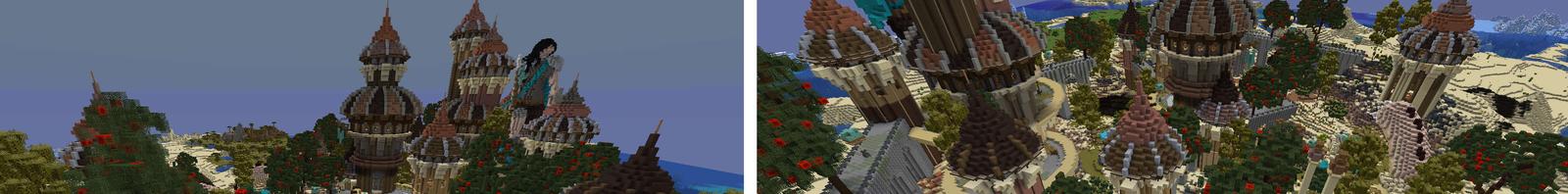 Panorama of the Minecraft Bedrock Marketplace product Desert Palace created by RareLoot.