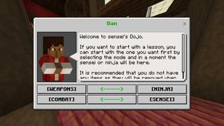 Screenshot of the Minecraft Bedrock Marketplace product Dojo created by RareLoot.