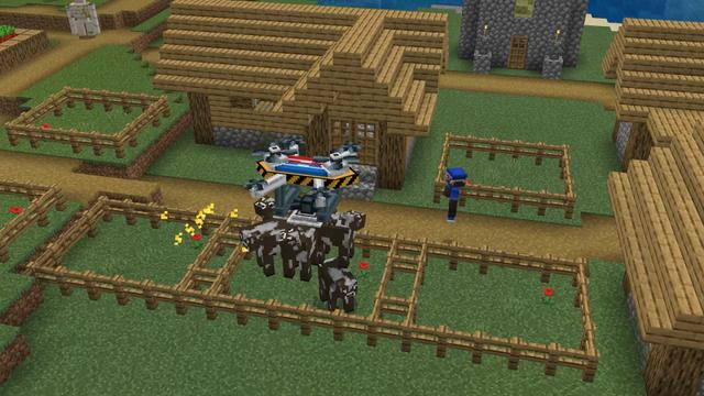Screenshot of the Minecraft Bedrock Marketplace product Drones Invasion created by RareLoot.