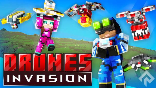 Thumbnail of the Minecraft Bedrock Marketplace product Drones Invasion created by RareLoot.