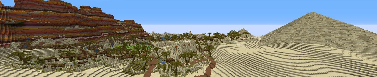 Panorama of the Minecraft Bedrock Marketplace product Egypt Empire created by RareLoot.