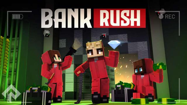 Thumbnail of the Minecraft Bedrock Marketplace product Escape Room - Bank Rush created by RareLoot.
