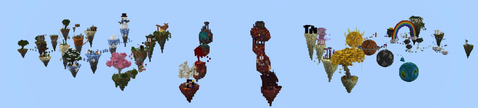 Panorama of the Minecraft Bedrock Marketplace product Extreme Skyblock Parkour created by RareLoot.