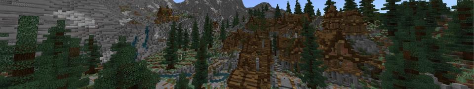 Panorama of the Minecraft Bedrock Marketplace product Fallen Valley created by RareLoot.