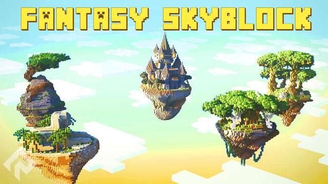 Thumbnail of the Minecraft Bedrock Marketplace product Fantasy Skyblock created by RareLoot.