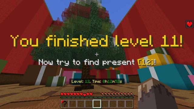 Screenshot of the Minecraft Bedrock Marketplace product Find the Present created by RareLoot.