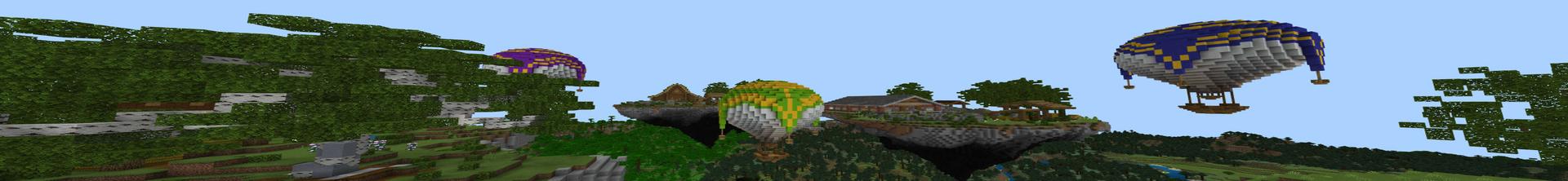 Panorama of the Minecraft Bedrock Marketplace product Floating Farmers created by RareLoot.