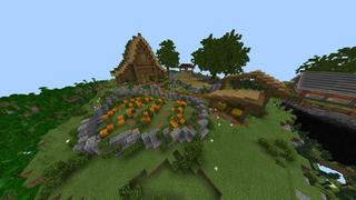 Screenshot of the Minecraft Bedrock Marketplace product Floating Farmers created by RareLoot.