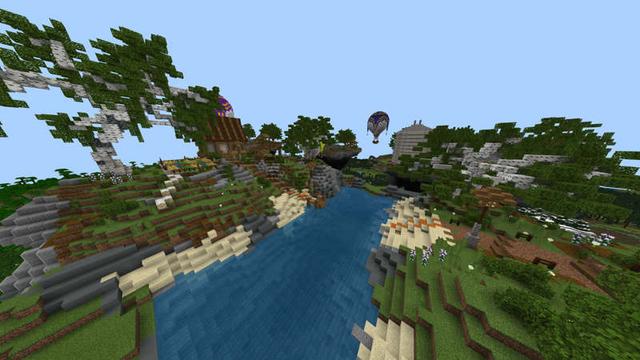 Screenshot of the Minecraft Bedrock Marketplace product Floating Farmers created by RareLoot.
