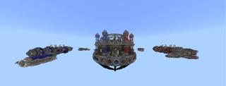 Panorama of the Minecraft Bedrock Marketplace product Galaxy Bedwars created by RareLoot.
