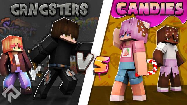 Thumbnail of the Minecraft Bedrock Marketplace product Gangsters vs Candies created by RareLoot.