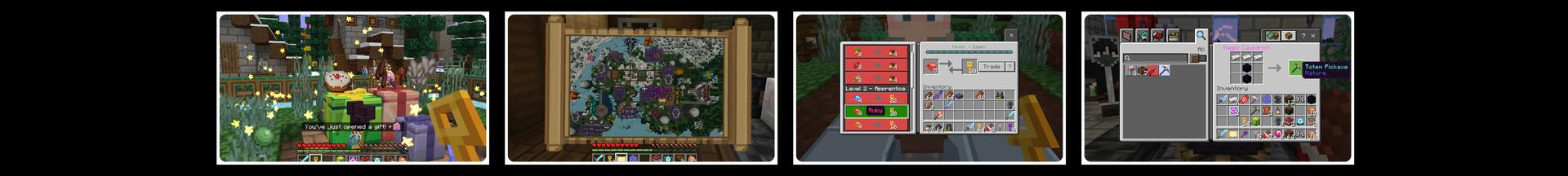 Panorama of the Minecraft Bedrock Marketplace product Gift Town created by RareLoot.