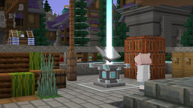 Screenshot of the Minecraft Bedrock Marketplace product Gift Town created by RareLoot.