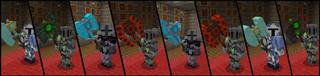 Panorama of the Minecraft Bedrock Marketplace product Guards Weapons created by RareLoot.