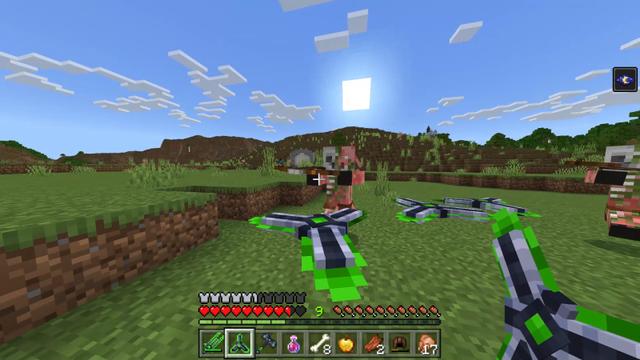 Screenshot of the Minecraft Bedrock Marketplace product Hacker Weapons created by RareLoot.