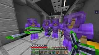 Screenshot of the Minecraft Bedrock Marketplace product Hacker Weapons created by RareLoot.