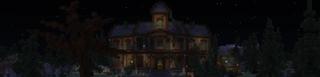 Panorama of the Minecraft Bedrock Marketplace product Halloween Mansion created by RareLoot.