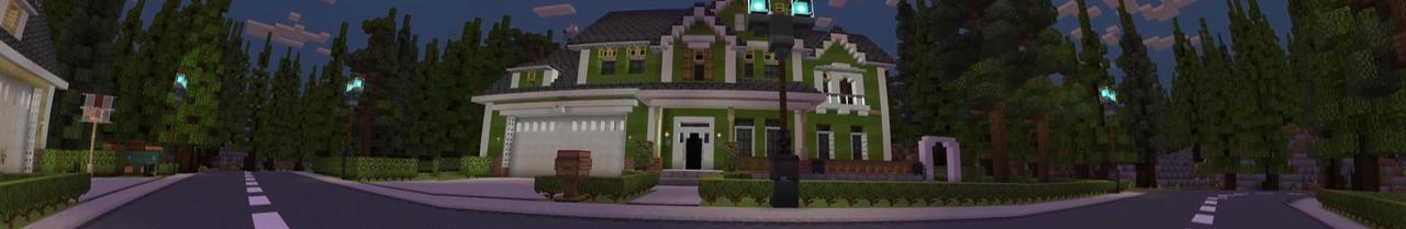 Panorama of the Minecraft Bedrock Marketplace product Haunted Manor created by RareLoot.