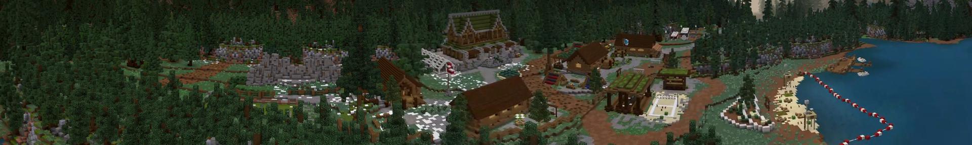 Panorama of the Minecraft Bedrock Marketplace product Holiday Camp Roleplay created by RareLoot.