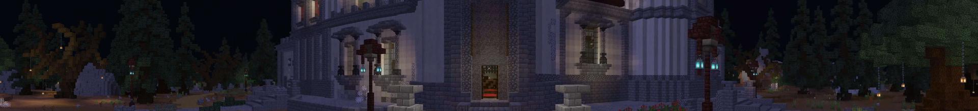 Panorama of the Minecraft Bedrock Marketplace product Horror Mansion created by RareLoot.