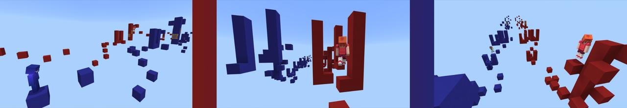 Panorama of the Minecraft Bedrock Marketplace product Infinity Parkour Race created by RareLoot.