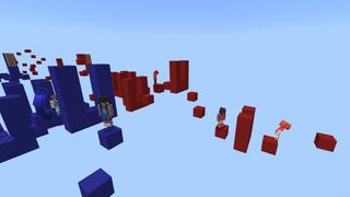 Screenshot of the Minecraft Bedrock Marketplace product Infinity Parkour Race created by RareLoot.