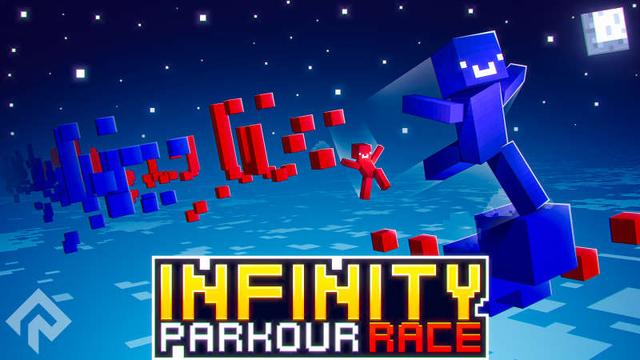 Thumbnail of the Minecraft Bedrock Marketplace product Infinity Parkour Race created by RareLoot.
