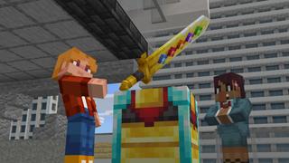 Screenshot of the Minecraft Bedrock Marketplace product Infinity Weapons created by RareLoot.