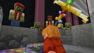 Screenshot of the Minecraft Bedrock Marketplace product Infinity Weapons created by RareLoot.