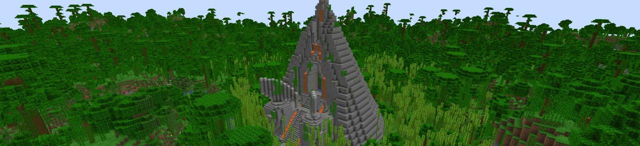 Panorama of the Minecraft Bedrock Marketplace product Jungle Temple created by RareLoot.