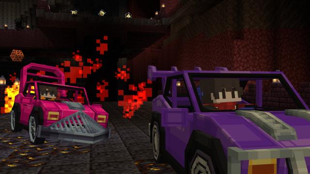 Screenshot of the Minecraft Bedrock Marketplace product Kart Race created by RareLoot.