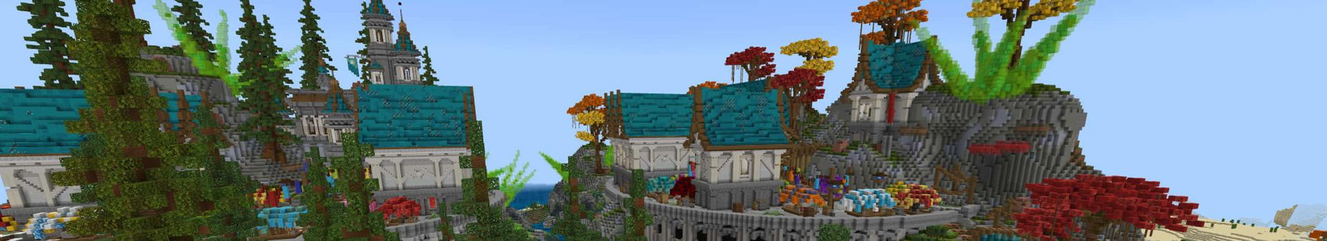 Panorama of the Minecraft Bedrock Marketplace product Kingdom of Crystal created by RareLoot.
