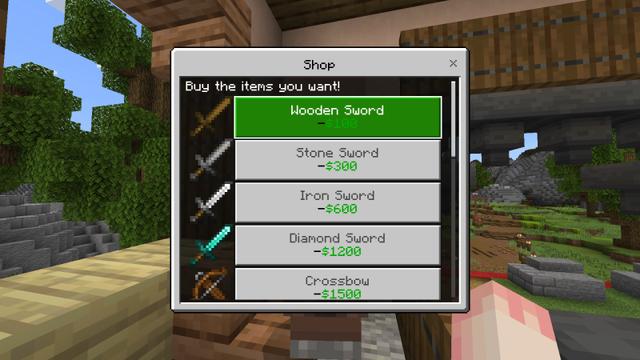 Screenshot of the Minecraft Bedrock Marketplace product Kingdom Tycoon created by RareLoot.