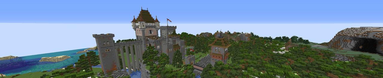 Panorama of the Minecraft Bedrock Marketplace product Knight Castle created by RareLoot.