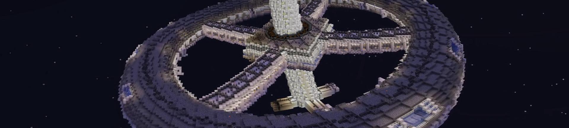 Panorama of the Minecraft Bedrock Marketplace product Lost in Space created by RareLoot.
