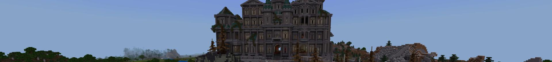Panorama of the Minecraft Bedrock Marketplace product Lost Mansion created by RareLoot.