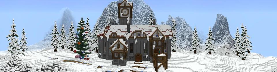 Panorama of the Minecraft Bedrock Marketplace product Lucky Block Present Workshop created by RareLoot.