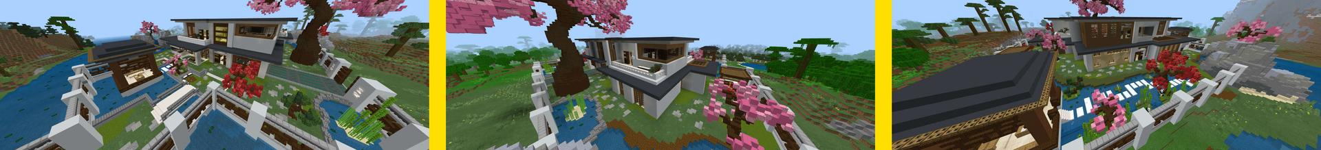 Panorama of the Minecraft Bedrock Marketplace product Luxury Anime Mansion created by RareLoot.