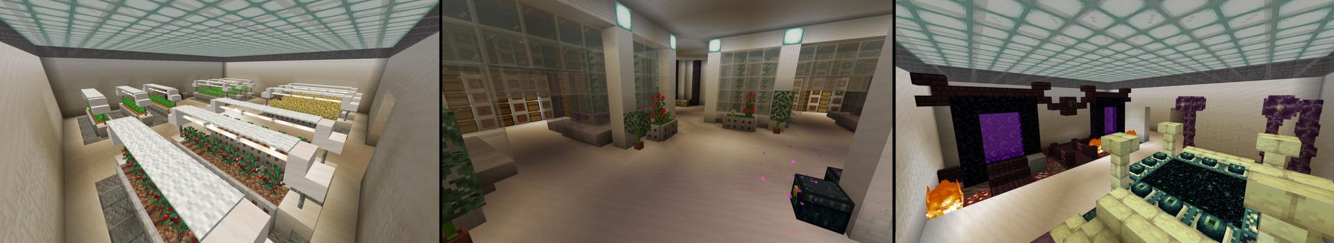 Panorama of the Minecraft Bedrock Marketplace product Luxury Bunker created by RareLoot.