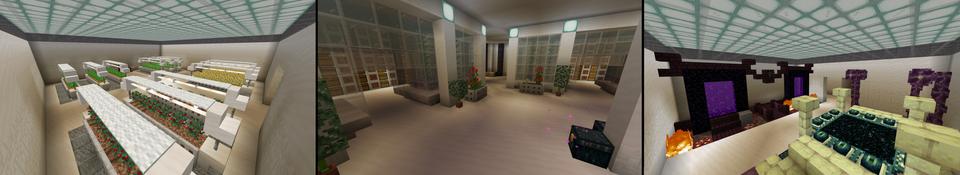 Panorama of the Minecraft Bedrock Marketplace product Luxury Bunker created by RareLoot.