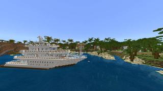 Screenshot of the Minecraft Bedrock Marketplace product Luxury Yacht Port created by RareLoot.