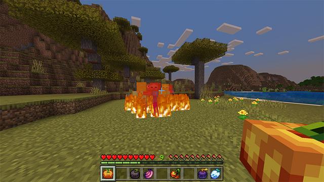 Screenshot of the Minecraft Bedrock Marketplace product Magic Fruits created by RareLoot.