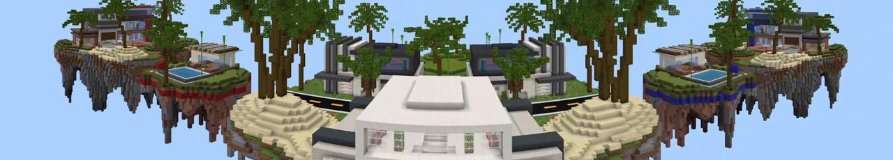 Panorama of the Minecraft Bedrock Marketplace product Mansion Bedwars created by RareLoot.