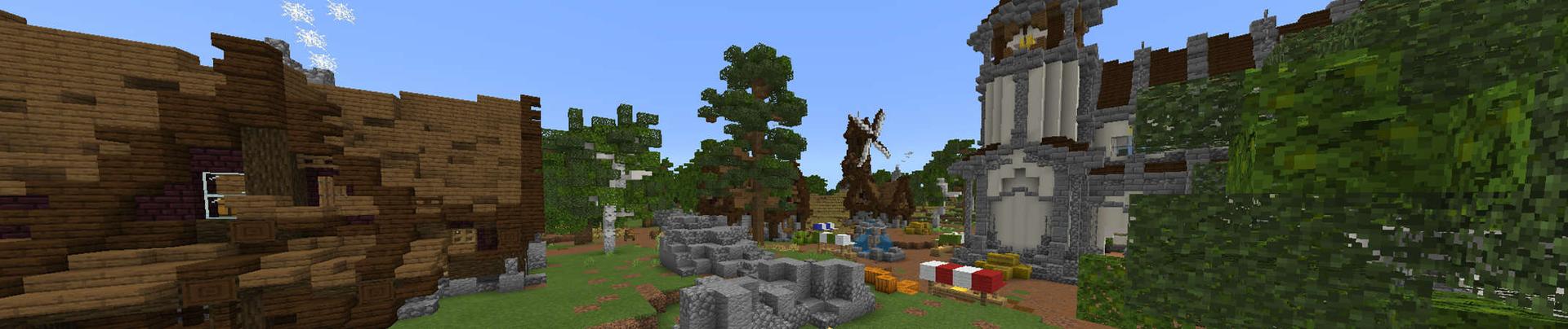 Panorama of the Minecraft Bedrock Marketplace product Medieval Life created by RareLoot.
