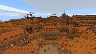 Screenshot of the Minecraft Bedrock Marketplace product Mesa Village created by RareLoot.
