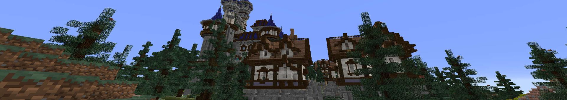 Panorama of the Minecraft Bedrock Marketplace product Mighty Castle created by RareLoot.
